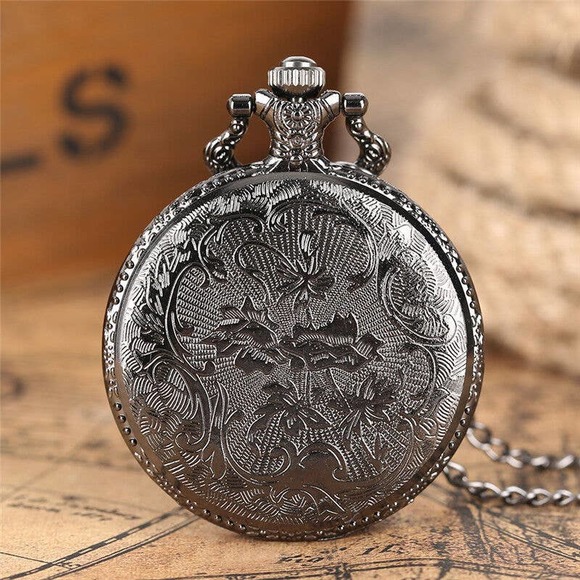 Nightmare Before Christmas Pocket Watch NEW Black Jack Skellington Tim Burton - Picture 5 of 6
